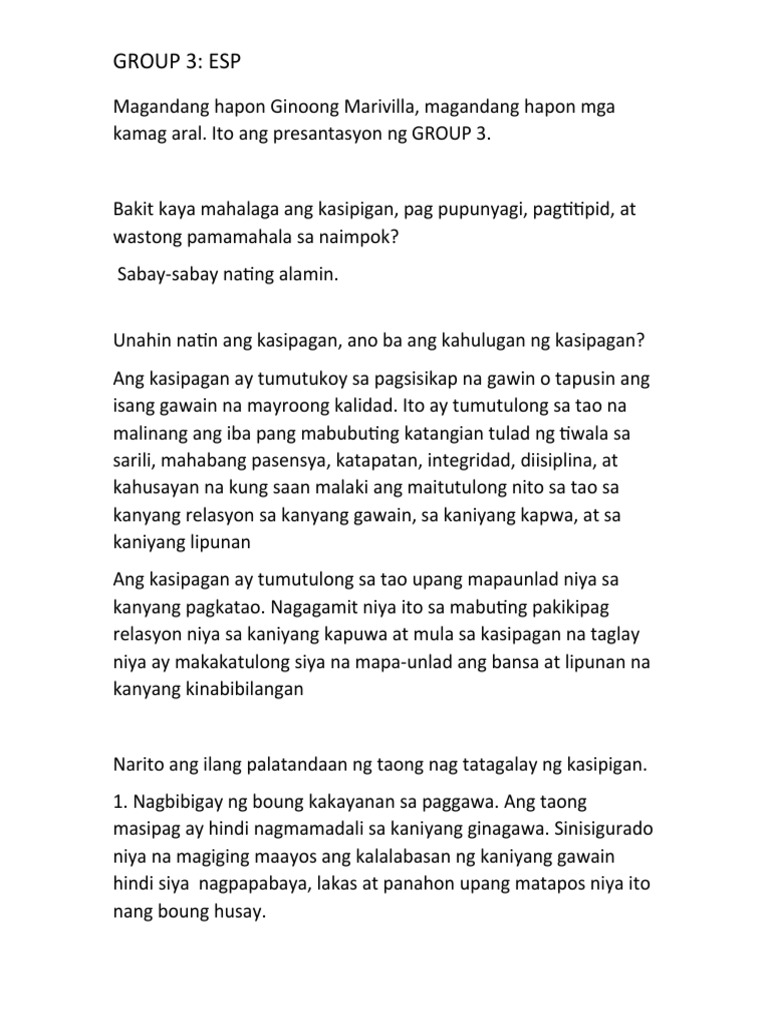 Group 3: Esp | PDF