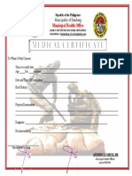 Medical Certificate DSWD