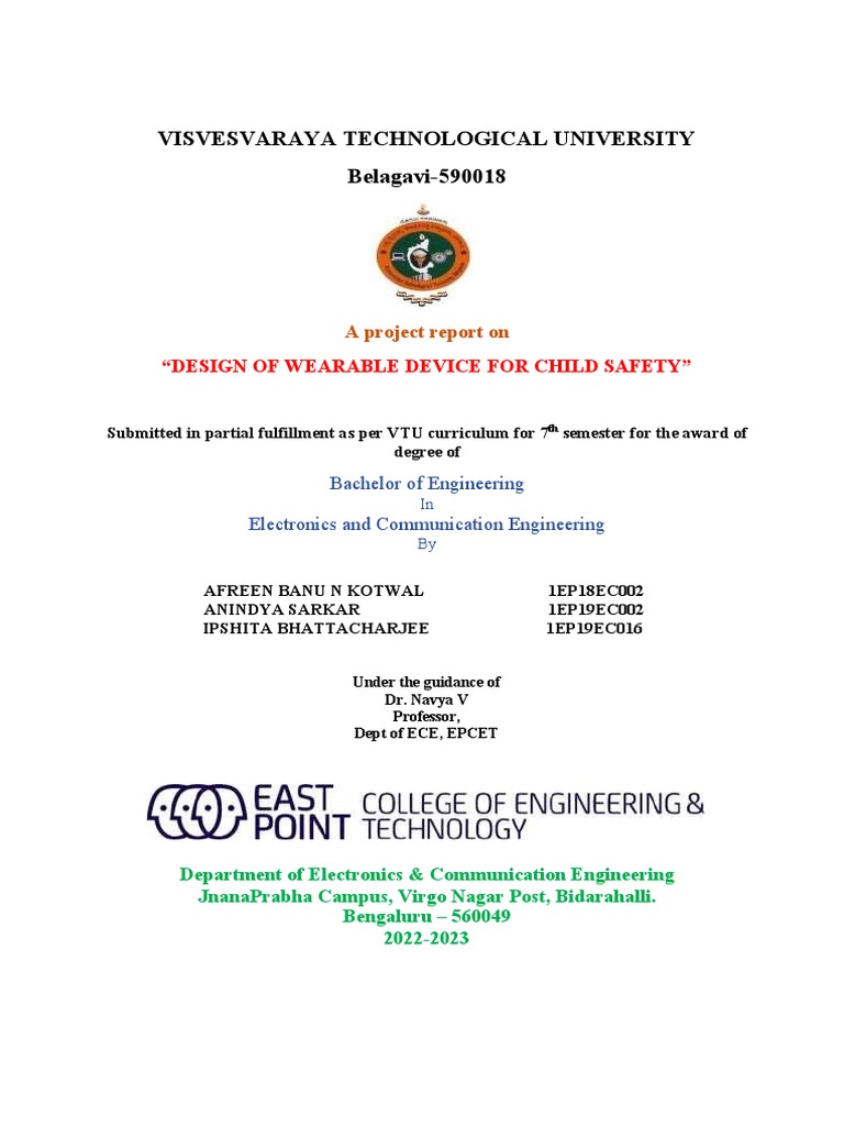 Design of a Wearable Device for Child Safety Using IOT and GSM