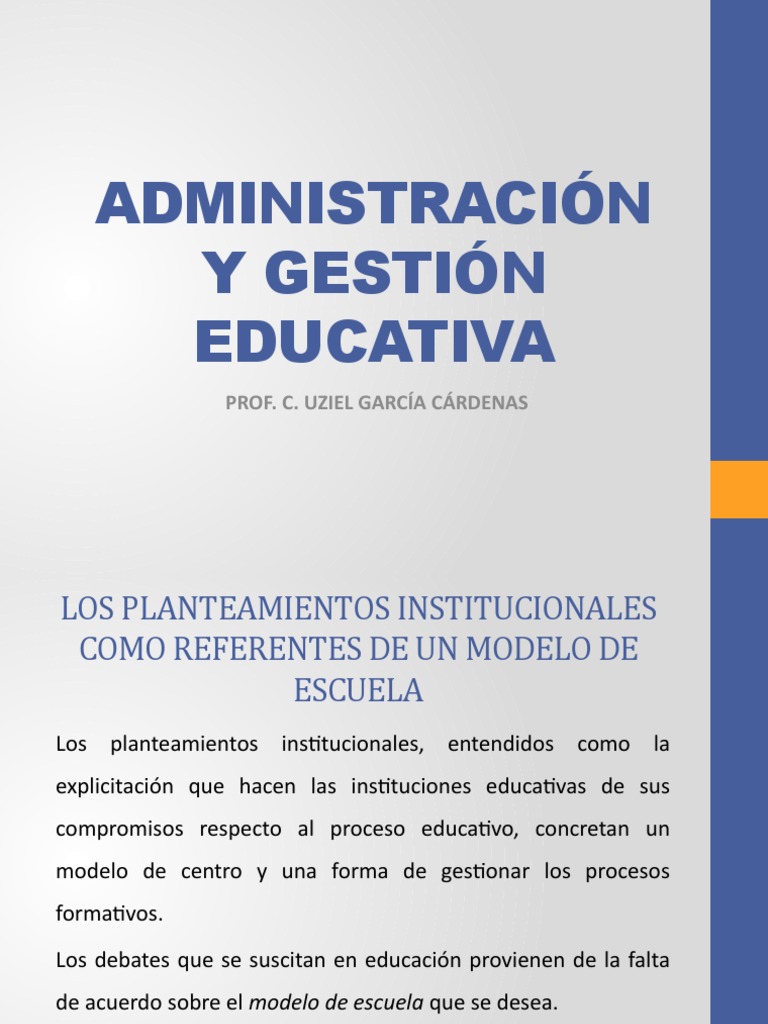 Modelos de Gestión Educativa y Autonomía | PDF | Sociedad | Plan de ...