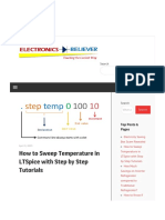 How To Sweep Temperature in Ltspice With Step by Step Tutorials