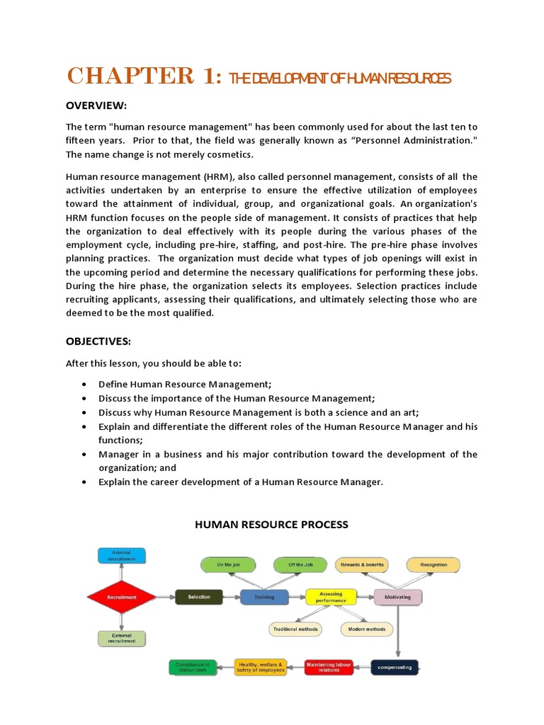 Human Resource Management Overview | PDF | Human Resources | Human ...