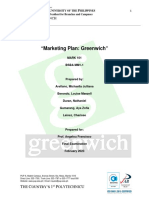 Marketing Plan Greenwich Final Examination