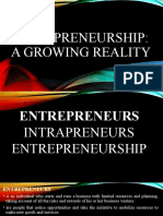 Entrepreneurship: A Growing Reality