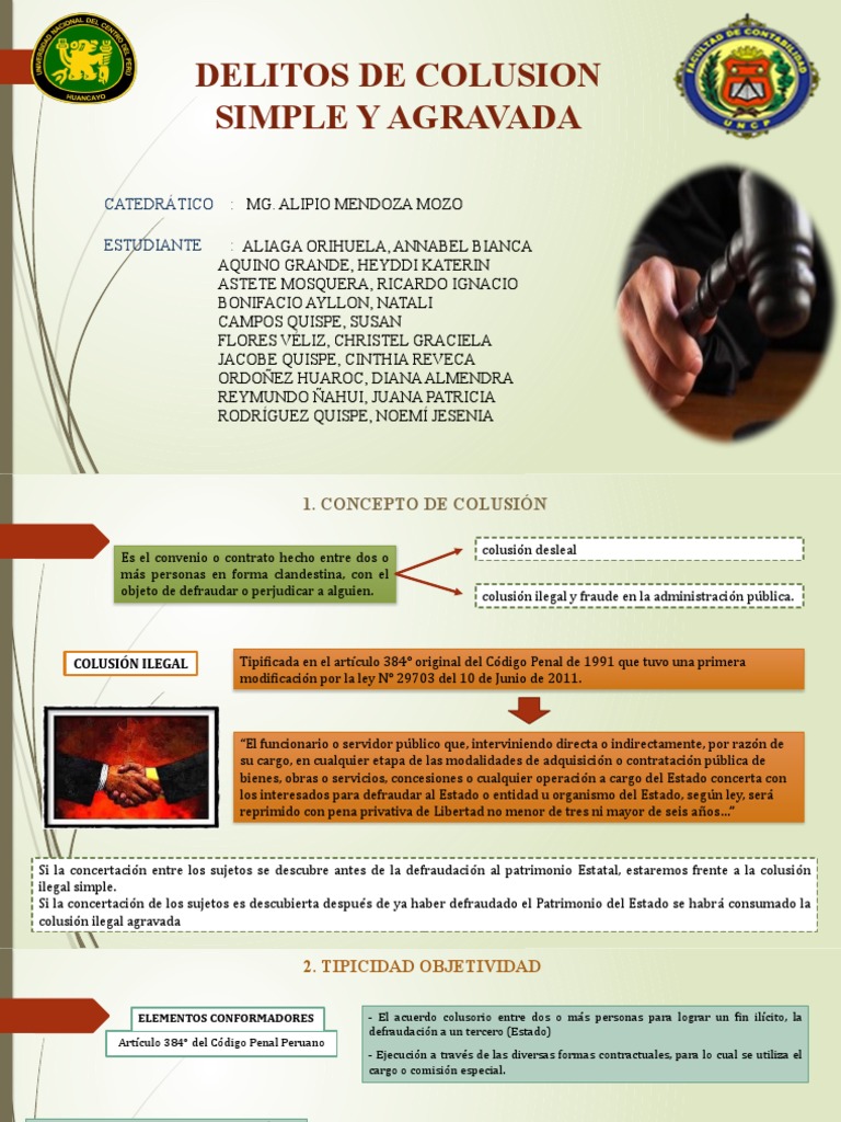 DELITOS DE COLUSION SIMPLE Y AGRAVADA Ultimo | PDF | Ley común | Justicia