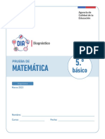 Prueba Matematica Diagnostico 2023 5 Basico