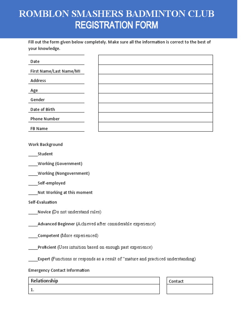 RSBC Registration Form | PDF | Business