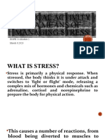 Physical Activity As A Means of Managing Stress