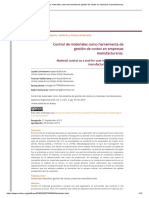 Control de Materiales Como Herramienta de Gestión de Costos en Empresas Manufactureras