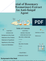 Potential of Rosemary (Salvia Rosmarinus) Extract As An Anti-Fungal Agent