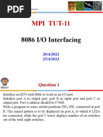 Mpi Tut-11: 8086 I/O Interfacing