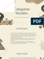 Categorías Sociales.: Introducción A Las Ciencias Sociales