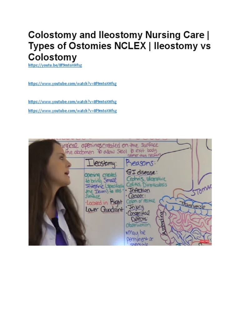 Colostomy and Ileostomy Nursing Care PDF