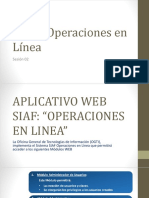 SIAF - Operaciones en Línea: Sesión 02