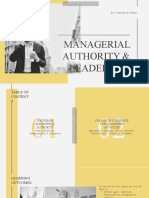 Managerial Authority & Leadership