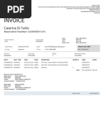 Mango Lodge invoice for Argentina guest