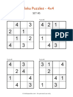 Sudoku Puzzles 4x4 Set 5