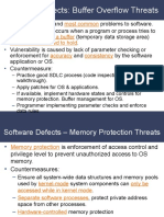 Software Defects: Buffer Overflow Threats