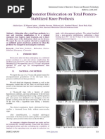 Rare Case of Posterior Dislocation On Total PosteroStabilized Knee Prothesis