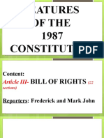 Features of The 1987 Constitution