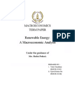 Renewable Energy: A Macroeconomic Analysis: Macroeconomics Term Paper