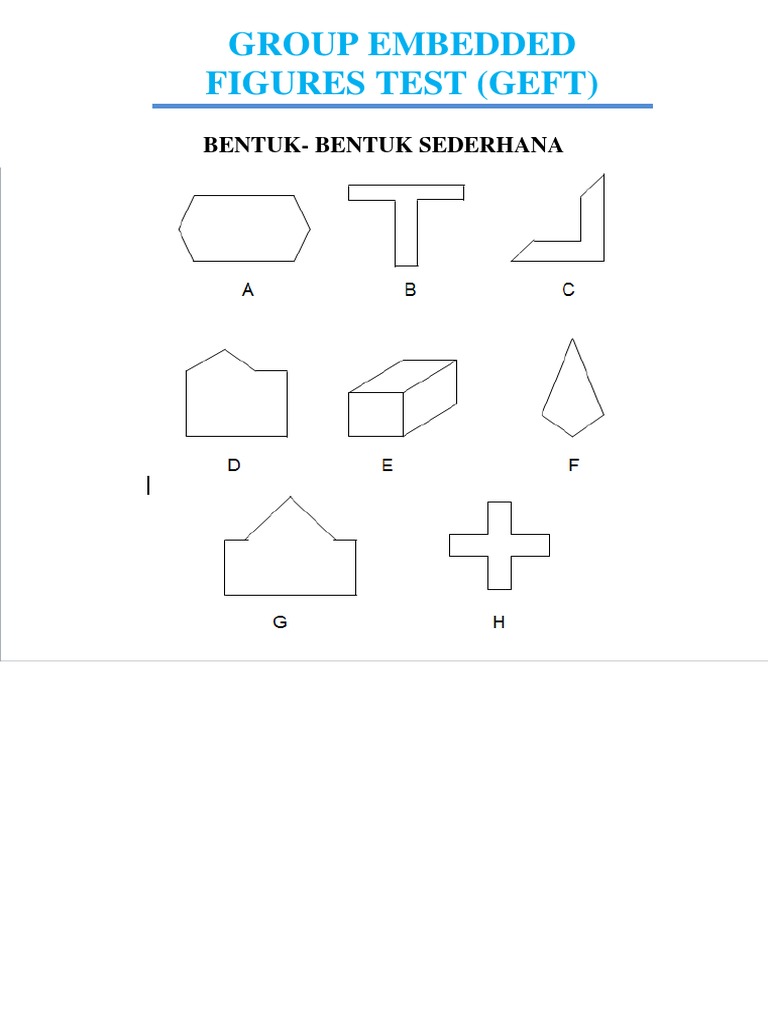 Tes Kemampuan GEFT: Temukan Bentuk Sederhana | PDF | Olahraga ...