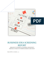 Business Idea Screening Assignment