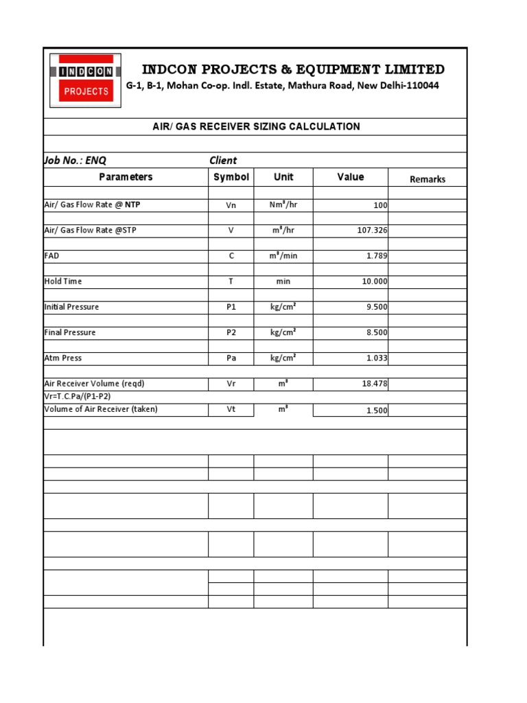 AIR RECEIVER SIZING PDF