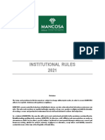 Institutional Rules 2021: Disclaimer