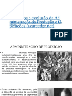 Conceitos e evolução da Administração da Produção e Operações (APO