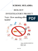 Biology: Investigatory Project