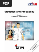 Signed Off - Statistics and Probability11 - q2 - m4 - Estimation of Parameters - v3