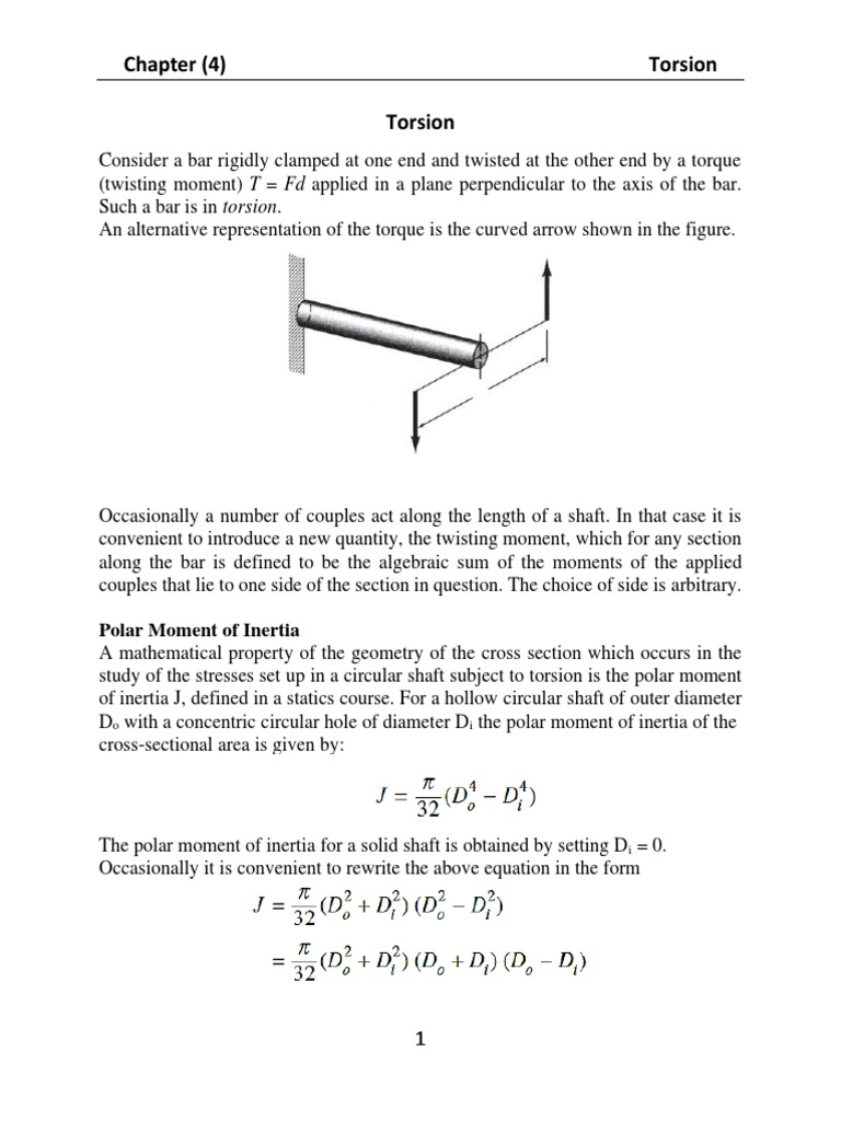 Torsion of Circular Shafts Analysis of Shear Stress Distribution