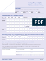 Application Form: Important: Please Complete The Appropriate Sections and Boxes Clearly and in Block Capitals