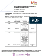 Agenda de Actividades-Proceso de Formación