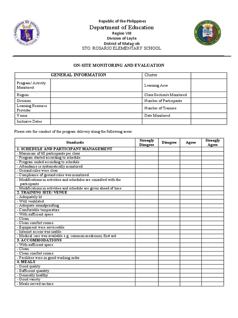 INSET M&E Tool PDF Health Care