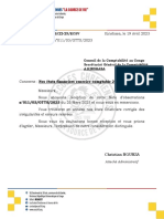 N°Réf.: 0055/DG/JCS/22-23/ECSV: n°011/03/GTTS/2023 Du 23 Mars 2023 Et Nous Vous en Remercions