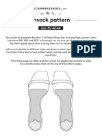 Insole Sock Pattern EU 43-44