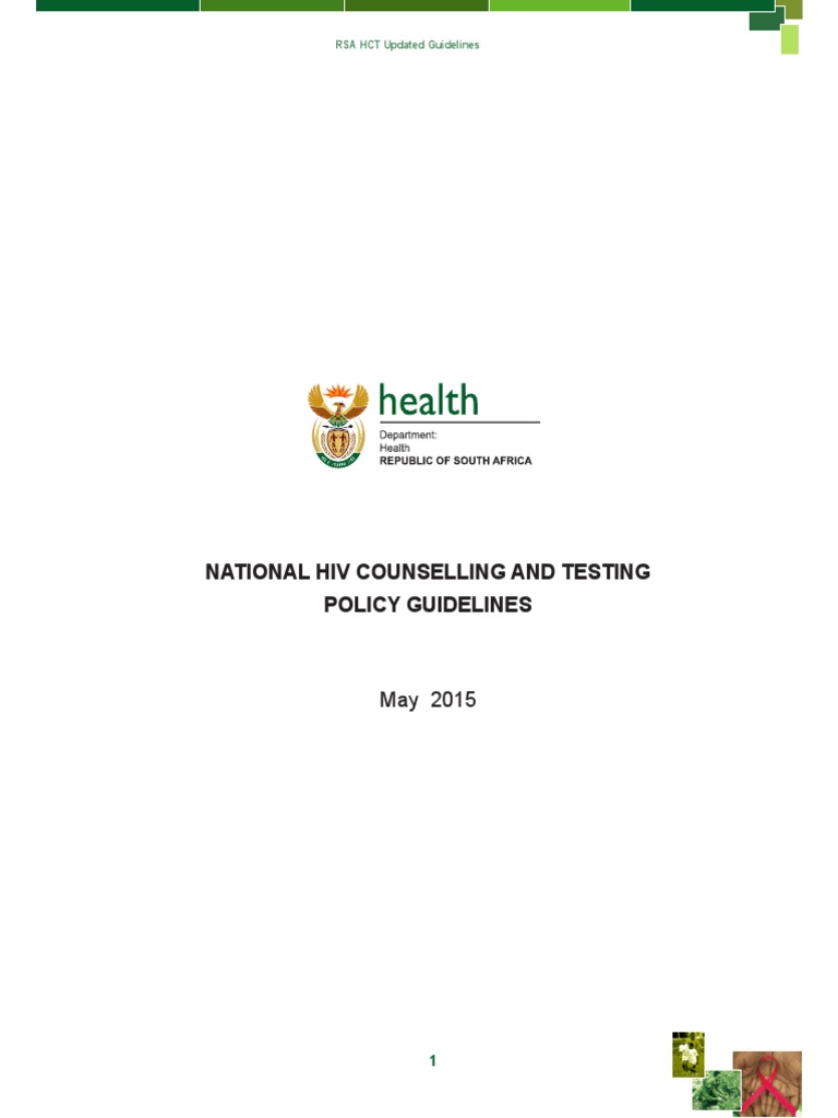 National Hiv Counselling and Testing Policy Guidelines RSA HCT Updated