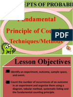 Fundamental Principle of Counting: Techniques/Methods