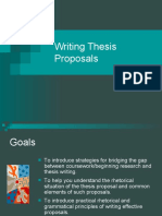 Writing Thesis Proposals: Strategies for Success