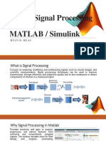 Digital Signal Processing With MATLAB / Simulink: Ryan D. Reas