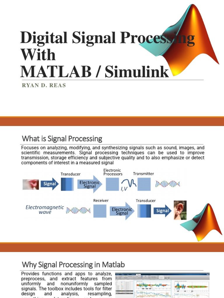 Digital Signal Processing With MATLAB / Simulink: Ryan D. Reas | PDF ...