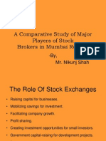 A Comparative Study of Major Players of Stock Brokers in Mumbai Region