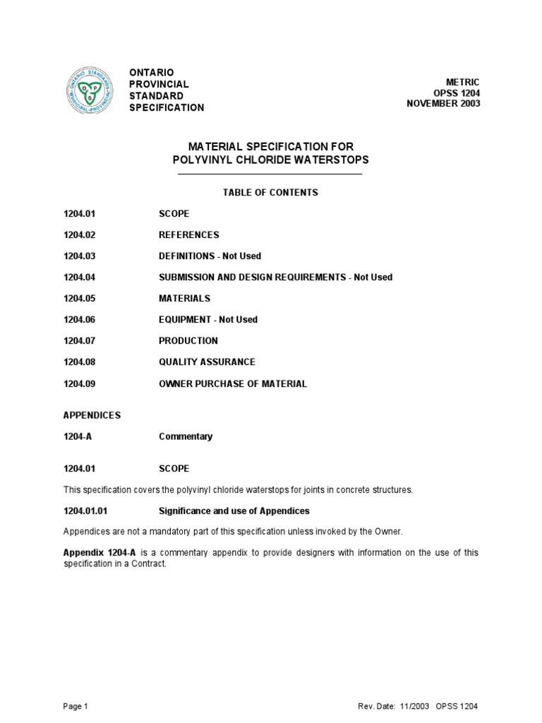 OPS Materials Specifications For Joints PDF Young's Modulus Beam