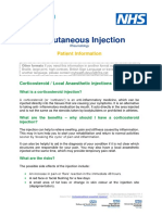 Subcutaneous Injection: Patient Information