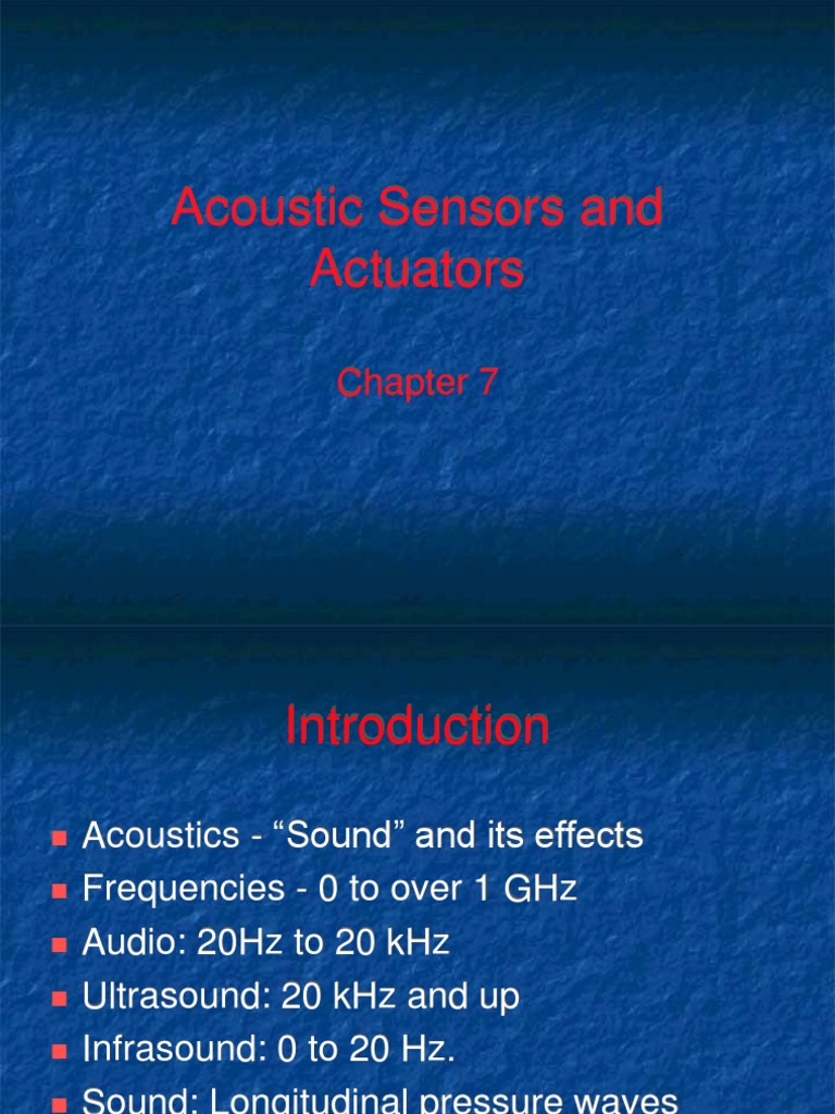 Overview of Acoustic Sensors | PDF | Loudspeaker | Waves