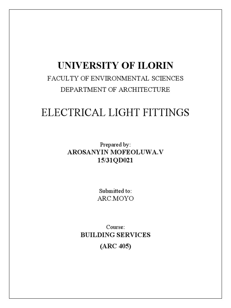 Building Services 1 Pdf Lighting Fluorescent Lamp