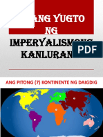 Unang Yugto NG: Imperyalismong Kanluranin