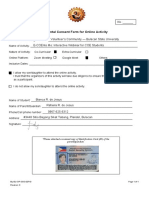 Parental Consent Form For Online Activity